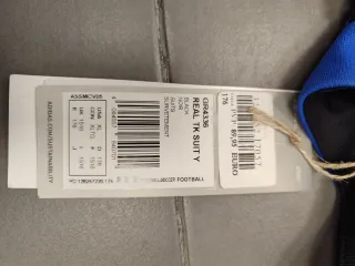 Conjunto Chándal Real Madrid Adidas Negro Azul