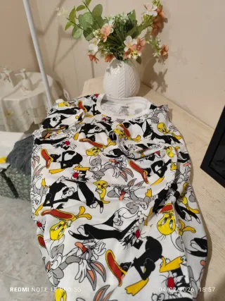 Maglia Looney Tunes Bambini Tg 8/10 Nuova