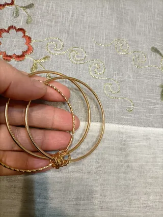 Bracciale triplo rigido dorato