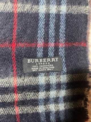 Bufanda Burberry Tartán Azul Marino