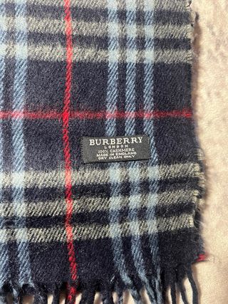 Bufanda Burberry Tartán Azul Marino