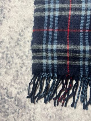 Bufanda Burberry Tartán Azul Marino