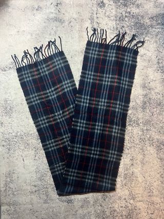 Bufanda Burberry Tartán Azul Marino