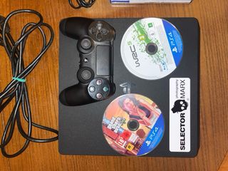 PS4 Negra + Mando + WRC5 + GTA V