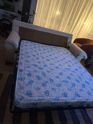 Sofá cama beige tela