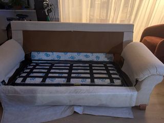 Sofá cama beige tela