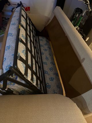 Sofá cama beige tela