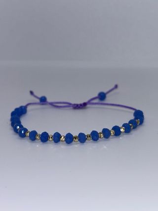 Pulsera Plata 18K Chapada Oro Azul