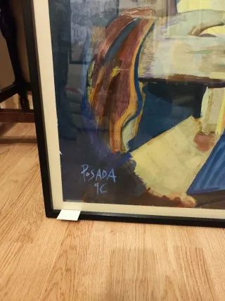 Cuadro óleo sobre papel - Posada 1996 84×115 cms