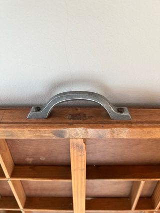 Chivalete Cajon madera Imprenta antiguo expositor