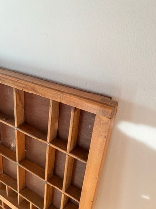 Chivalete Cajon madera Imprenta antiguo expositor