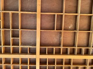 Chivalete Cajon madera Imprenta antiguo expositor