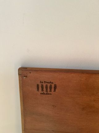 Chivalete Cajon madera Imprenta antiguo expositor