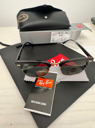 Ray-Ban Clubmaster Negras Gafas de Sol RAYBAN NEW