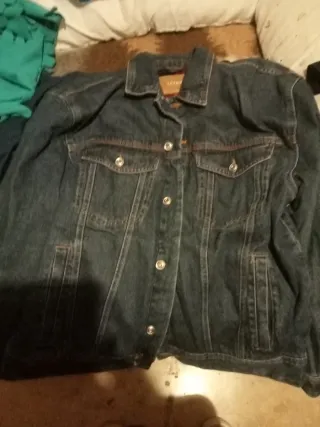 Cazadora tejana forrada cuadros