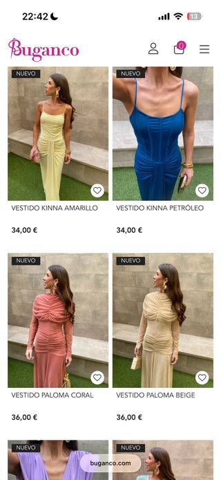 Vestido invitada Buganco