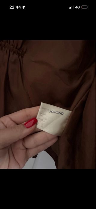 Chaqueta de piel marrón