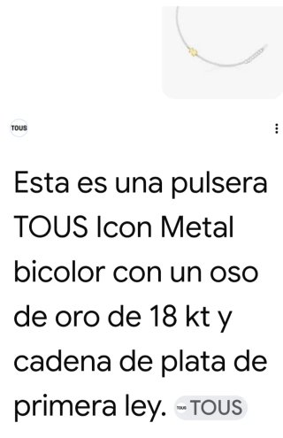Pulsera Tous Oso Plata y Oro, original y sin estre