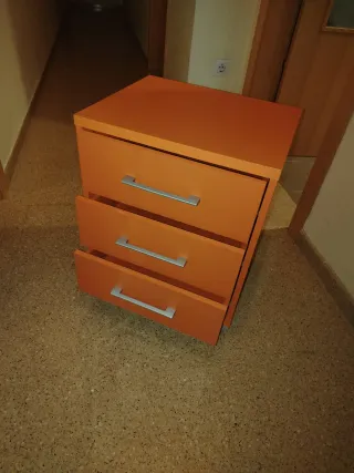 Cajonera / Mesita de Noche Naranja