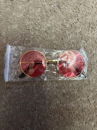 Lote Cinta Pelo y Gafas Disfraz Hippie