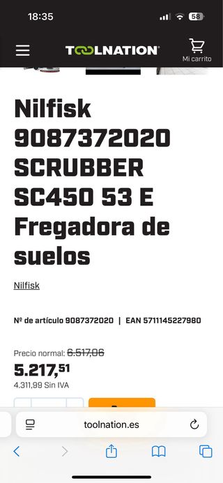 Fregadora industrial nilfisk