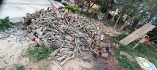 Leña para chimenea o barbacoa