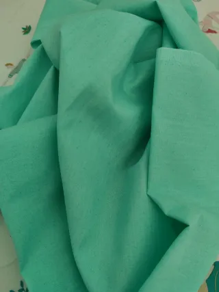 Retal tela verde agua