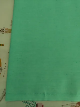 Retal tela verde agua