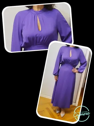 Vestido fiesta Duos Moda morado talla S