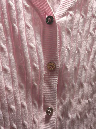 Chaqueta punto Zara Algodón Rosa Talla 40