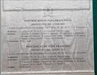 Serie monete Vaticano 2018