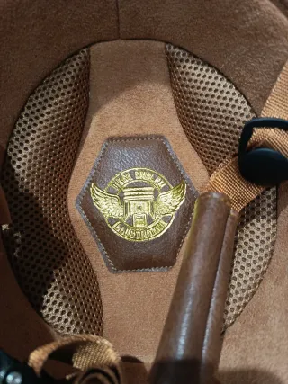 Casco retro moto negro