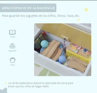 Baúl con respaldo madera blanco