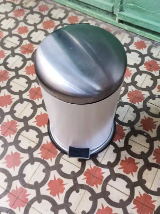 Cubo basura pedal MJOSA blanco 12L