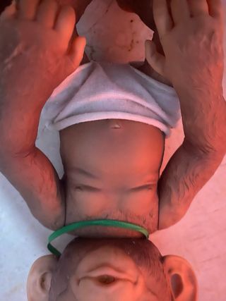 Mono juguete con pañal