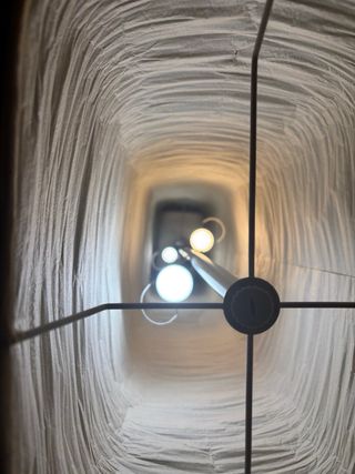 Lámpara de pie beige