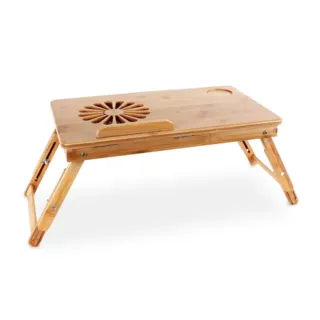 Mesa madera de bambú para ordenador portátil