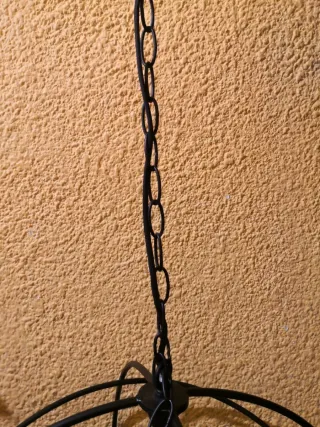 Lámpara Techo Araña Metal Negra