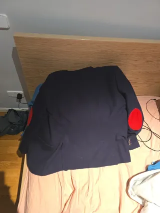 Americana El Ganso Azul Forro Rojo