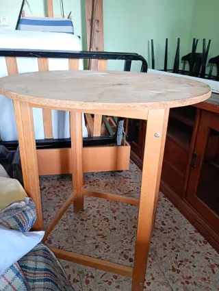 Mesa camilla redonda madera