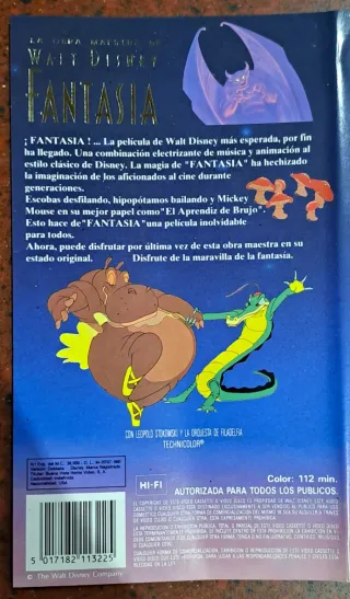 Fantasía VHS Disney
