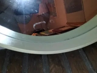 Espejo Redondo Madera y Cristal Años 50-70