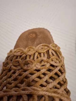 Sandalias de cuero y cuerda talla 37