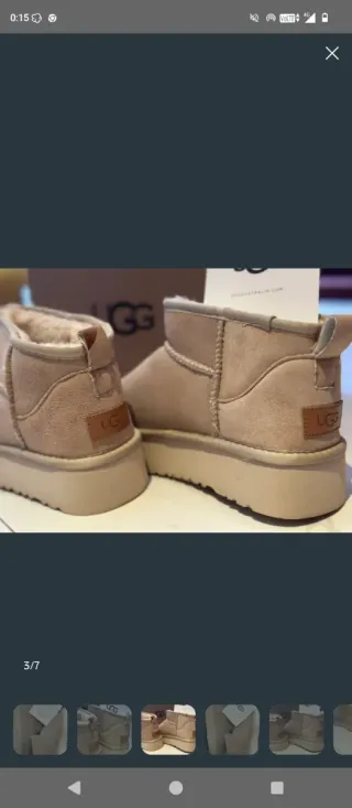 Botas UGG Ultra Mini Plataforma Sand Talla 39