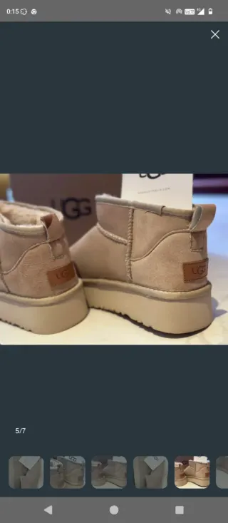 Botas UGG Ultra Mini Plataforma Sand Talla 39