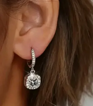 Pendientes Plata Largos con Circonitas
