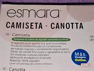 Camiseta Esmara canalé fino XL 50/52