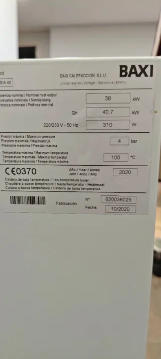 Caldaia a gasolio Baxi Lidia 40 kW