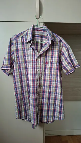 Camicia Carrera Uomo Maniche Corte Multicolor