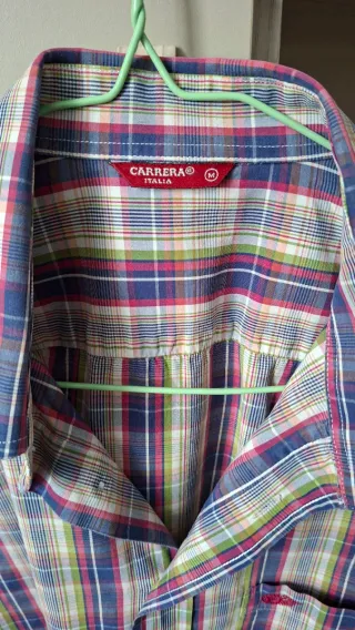 Camicia Carrera Uomo Maniche Corte Multicolor